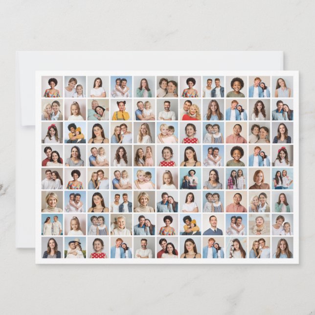 Create Your Own 88 Photo Collage Card (Front)