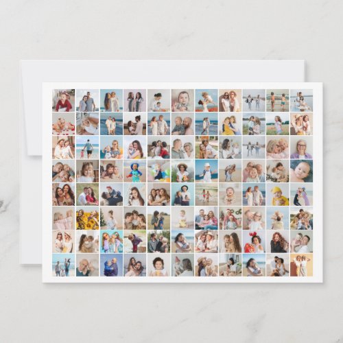 Create Your Own 88 Photo Collage Editable Color  Invitation