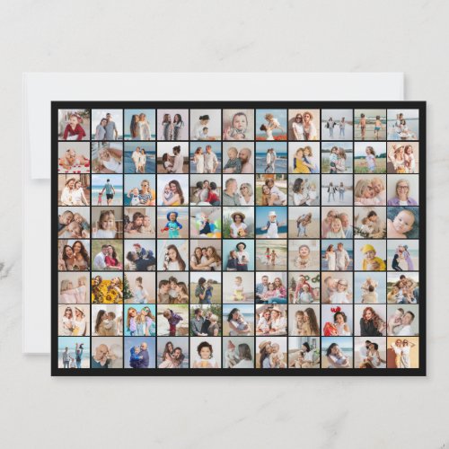 Create Your Own 88 Photo Collage Editable Color  Invitation