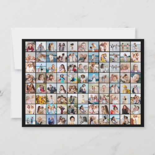 Create Your Own 88 Photo Collage Editable Color Note Card