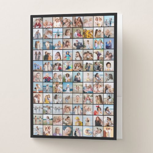 Create Your Own 88 Photo Collage Editable Color Pocket Folder
