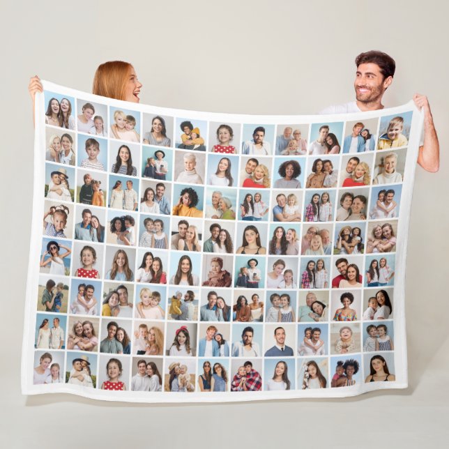 Create Your Own 88 Photo Collage Fleece Blanket (In Situ)