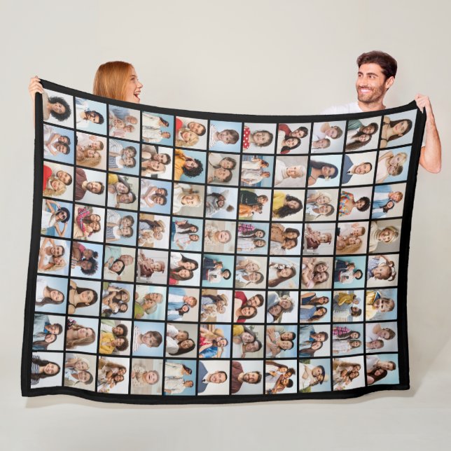 Create Your Own 88 Photo Collage Fleece Blanket (In Situ)