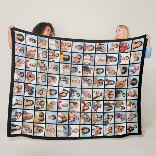Create Your Own 88 Photo Collage Fleece Blanket