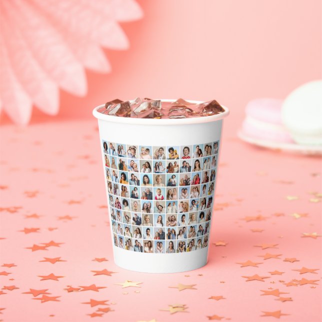 Create Your Own 88 Photo Collage Paper Cups (Insitu)
