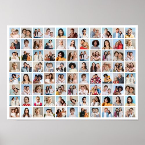 Create Your Own 88 Photo Collage Poster
