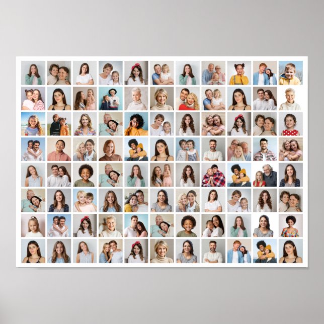 Create Your Own 88 Photo Collage Poster (Front)