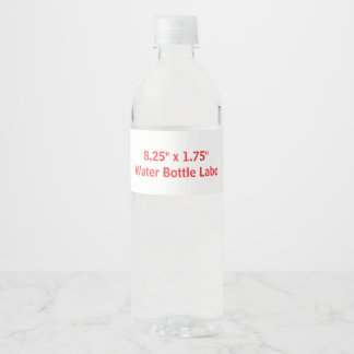 Create Your Own 8.25" x 1.75" Water Bottle Labe Label