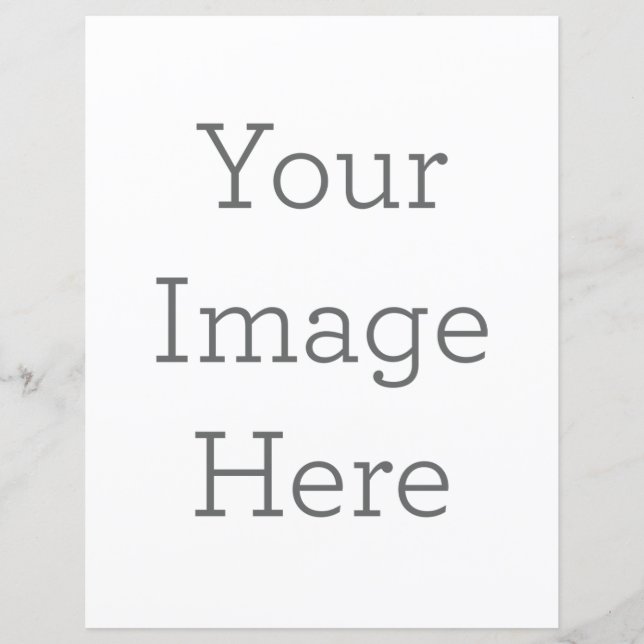 8.5" x 11" Flat Paper Sheet (Front)