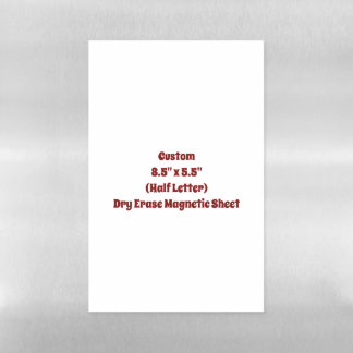 Create Your Own 8.5" x 5.5" Half Letter Magnetic Dry Erase Sheet