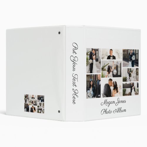 Create Your Own 8 Photo Collage 3 Ring Binder