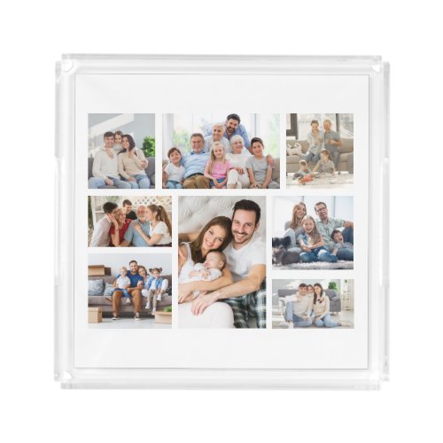 Create Your Own 8 Photo Collage Acrylic Tray