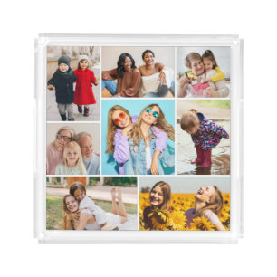 Create Your Own 8 Photo Collage Acrylic Tray