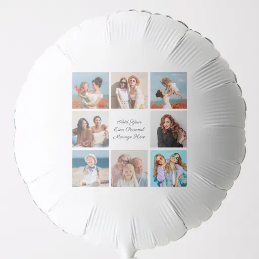 Create Your Own 8 Photo Collage Add Your Greeting Balloon