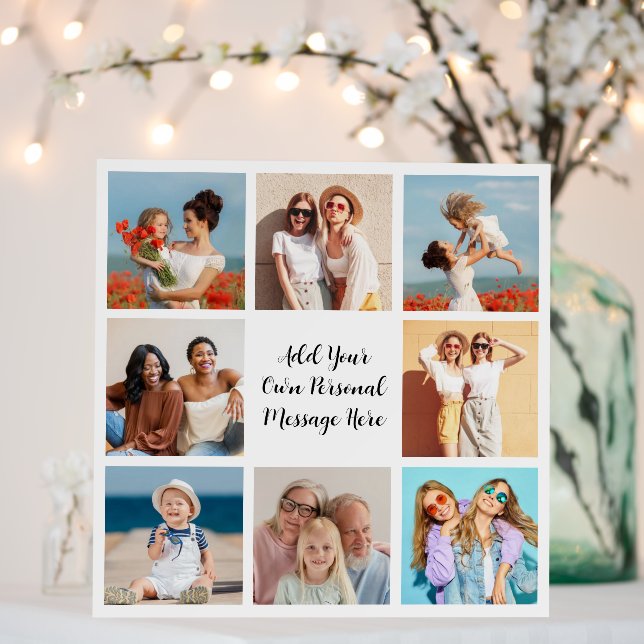 Create Your Own 8 Photo Collage Add Your Greeting Foam Board (In Situ (Wedding))