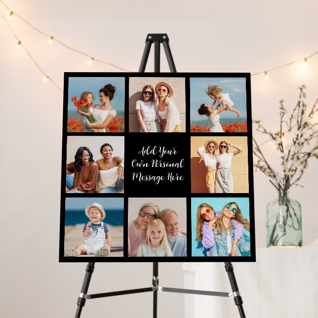 Create Your Own 8 Photo Collage Add Your Greeting Foam Board (In Situ (Stand))