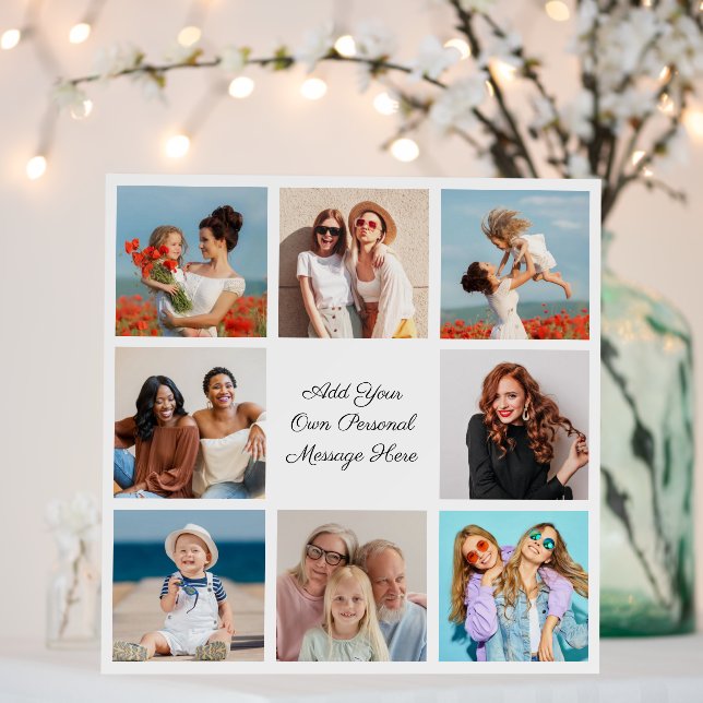 Create Your Own 8 Photo Collage Add Your Greeting Foam Board (In Situ (Wedding))
