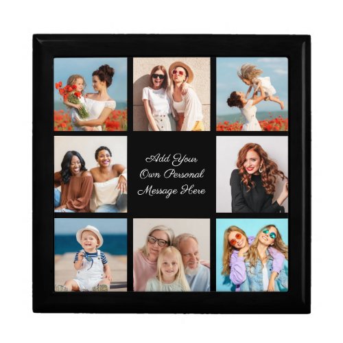 Create Your Own 8 Photo Collage Add Your Greeting Gift Box