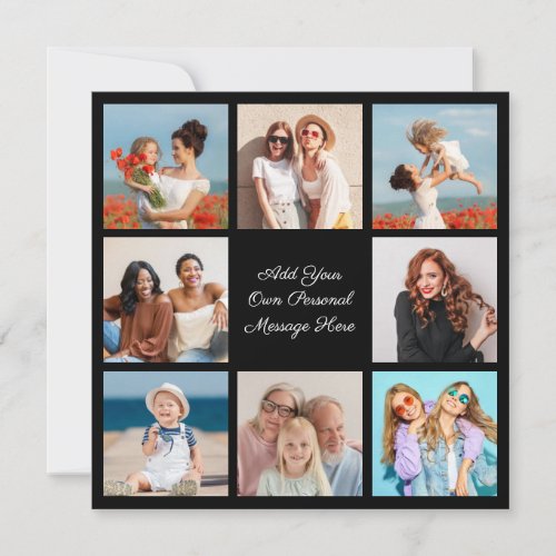 Create Your Own 8 Photo Collage Add Your Greeting Invitation