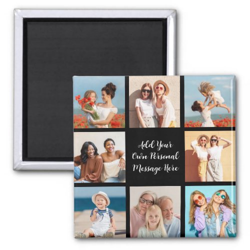 Create Your Own 8 Photo Collage Add Your Greeting Magnet