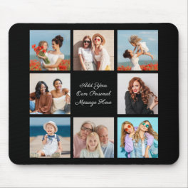 Create Your Own 8 Photo Collage Add Your Greeting Mouse Pad