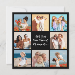 Create Your Own 8 Photo Collage Add Your Greeting Note Card