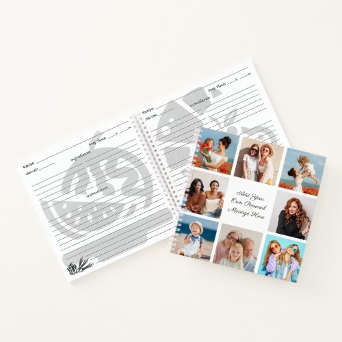 Create Your Own 8 Photo Collage Add Your Greeting Notebook
