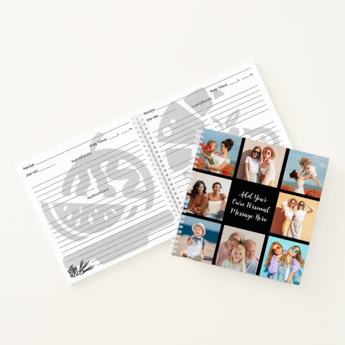 Create Your Own 8 Photo Collage Add Your Greeting Notebook