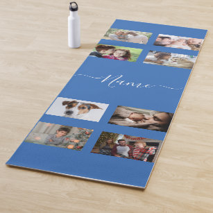 Create Your Own 8 Photo Collage And Name Yoga Mat