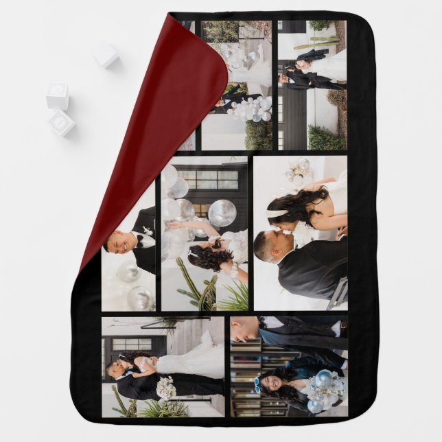Create Your Own 8 Photo Collage Baby Blanket (In Situ)