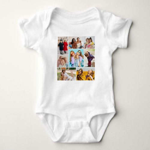 Create Your Own 8 Photo Collage Baby Bodysuit