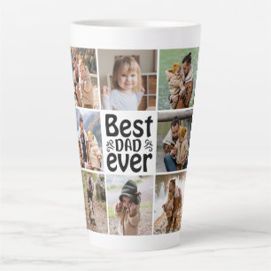 Create Your Own 8 Photo Collage Best Dad Ever Latte Mug