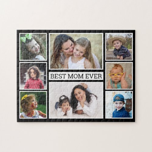 Create Your Own 8 Photo Collage Best Mom Ever Jigsaw Puzzle