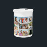 Create Your Own 8 Photo Collage  Beverage Pitcher<br><div class="desc">Create your own 8 Photo Collage for Christmas, Birthdays, Weddings, Anniversaries, Graduations, Father's Day, Mother's Day or any other Special Occasion, with our easy-to-use design tool. Add your favorite photos of friends, family, vacations, hobbies and pets and you'll have a stunning, one-of-a-kind photo collage. Our custom photo collage is perfect...</div>