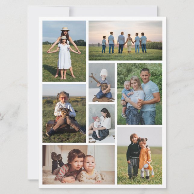 Create Your Own 8 Photo Collage Card (Front)