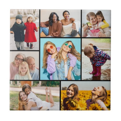 Create Your Own 8 Photo Collage Ceramic Tile