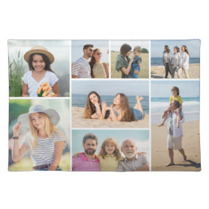 Create Your Own 8 Photo Collage Cloth Placemat