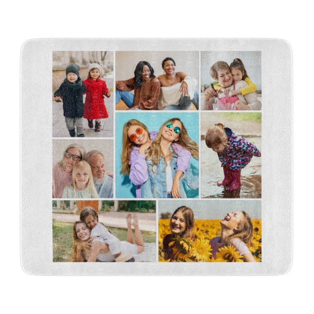 Create Your Own 8 Photo Collage Cutting Board (Front)