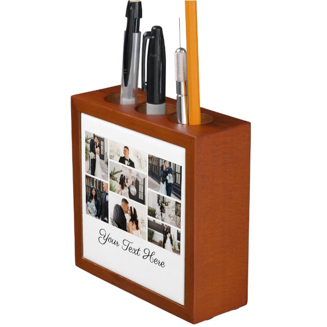 Create Your Own 8 Photo Collage Desk Organizer (In Situ)