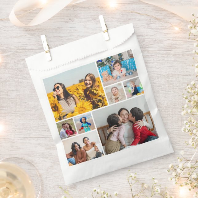Create Your Own 8 Photo Collage Favor Bag (Clipped)