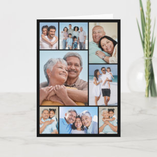 Create Your Own 8 Photo Collage Folded  Note Card