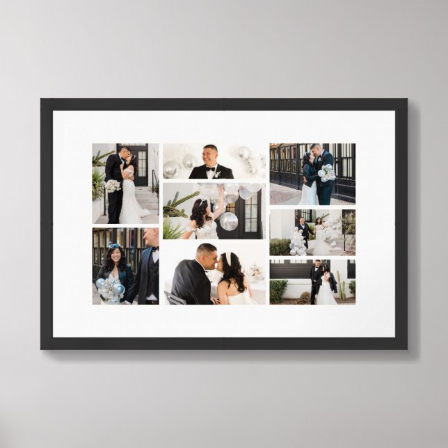 Create Your Own 8 Photo Collage Framed Art (Framed Front)
