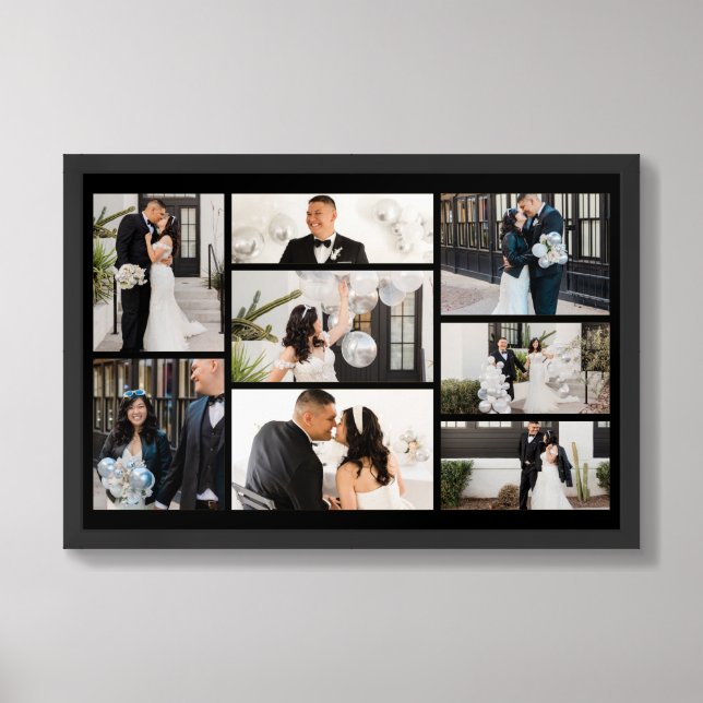 Create Your Own 8 Photo Collage Framed Art (Framed Front)