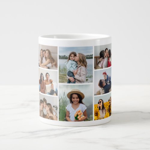 Create Your Own 8 Photo Collage Giant Coffee Mug