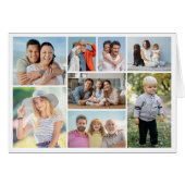 Create Your Own 8 Photo Collage Greeting Card (Front Horizontal)