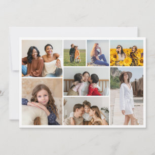 Create Your Own 8 Photo Collage Greeting Card