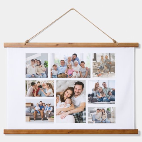 Create Your Own 8 Photo Collage Hanging Tapestry