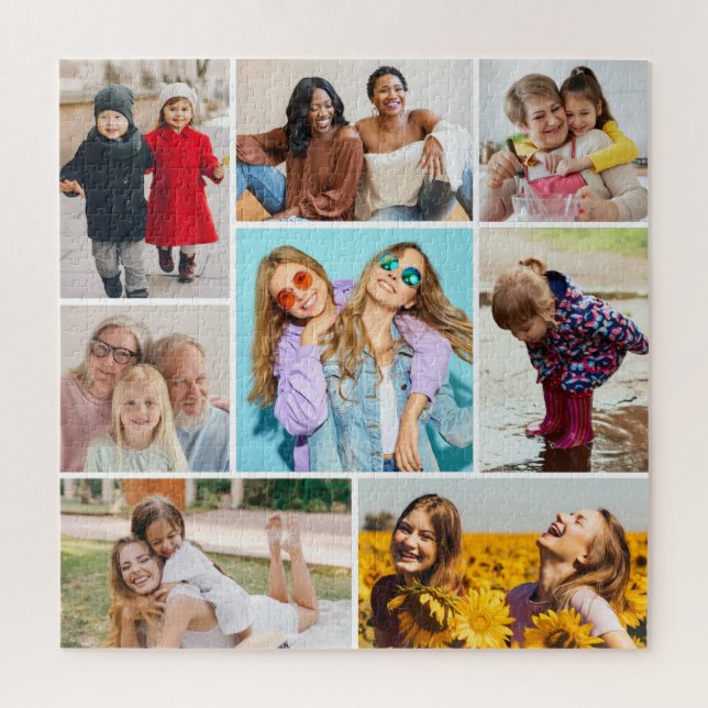 Create Your Own 8 Photo Collage Jigsaw Puzzle (Vertical)