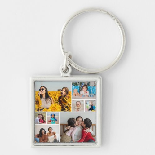 Create Your Own 8 Photo Collage Keychain