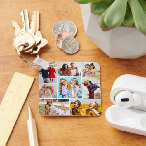 Create Your Own 8 Photo Collage Keychain